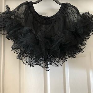 Black polka dot petticoat